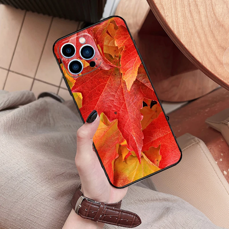 Autumn Leaves Back Cover Case For iPhone 12 13 Pro Mini 11 14 15 16 Pro Max XS X XR 7 8 Plus