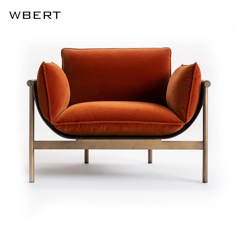 WBERT-Silla de ocio de tela de lujo italiana, sillón individual Vip, diseño Modular, sala de estar, comedor, dormitorio, habitación del hogar