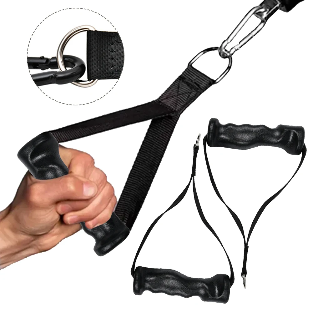 Exercise Equipment Grips Handle Ergonomic Pull Up D Handle Non-Slip Handle Bar Attachment Handles for Home Gym Strength Training