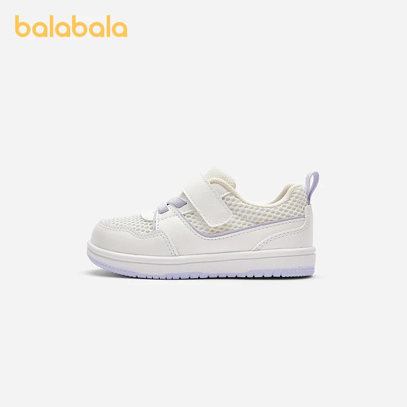 Balabala Baby Walking Shoes Boys Girls Shoes Infant Shoes Shoes for Children 2024 Spring Autumn New Shoes Breathable White Shoes