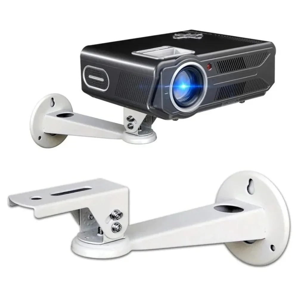 360 Degrees Rotatable Projector Wall Mount Shockproof Adjustable Projector Mount Aluminum Alloy Universal Mounting Bracket