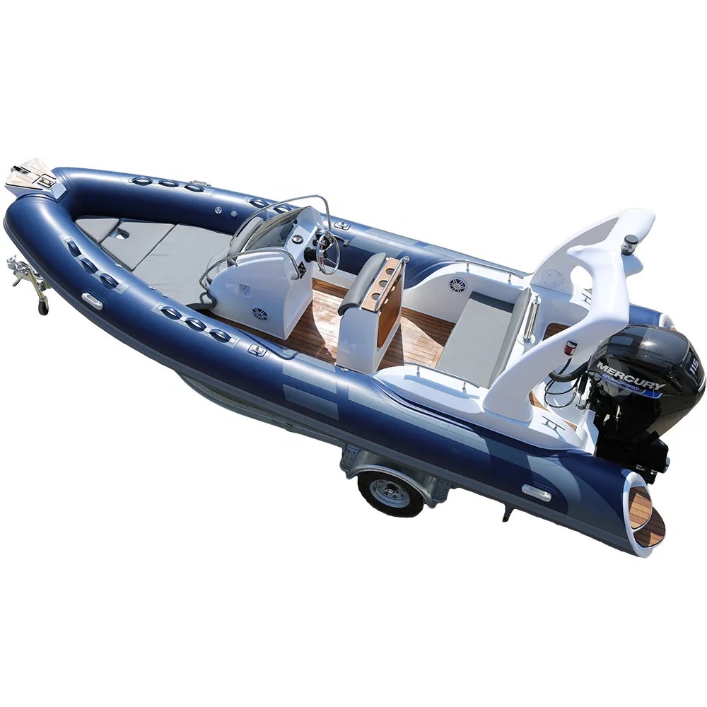 

CE Certified 5.8m Luxury Yacht PVC Rigid Hull Inflatable Fishing Boat Sale 8-Person Capacity Outboard Engine 19ft