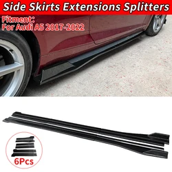 For Audi A5 Two-door Supercar 2012-2016 2017-2022 Car Accessories Side Skirt Extension Splitters Body Apron Lip Splitter Winglet