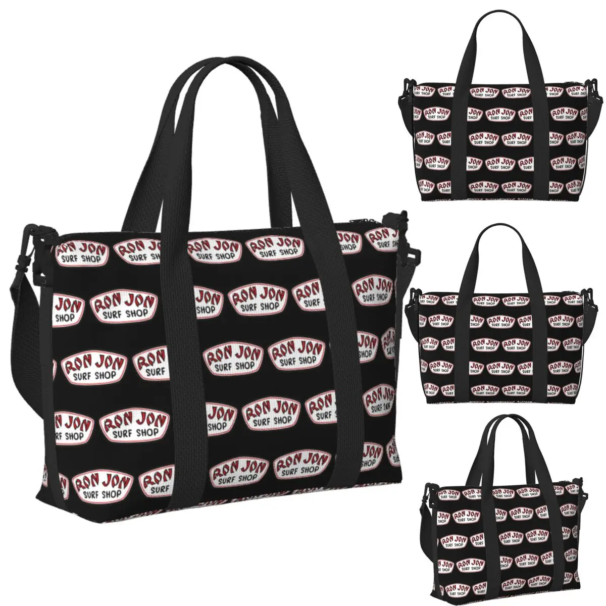 

Custom Ron Jon Surf Shop Beach Travel Bag Large Capacity Tote Bags for Gym Sport Women Shopping Duffle Shoulder Bag