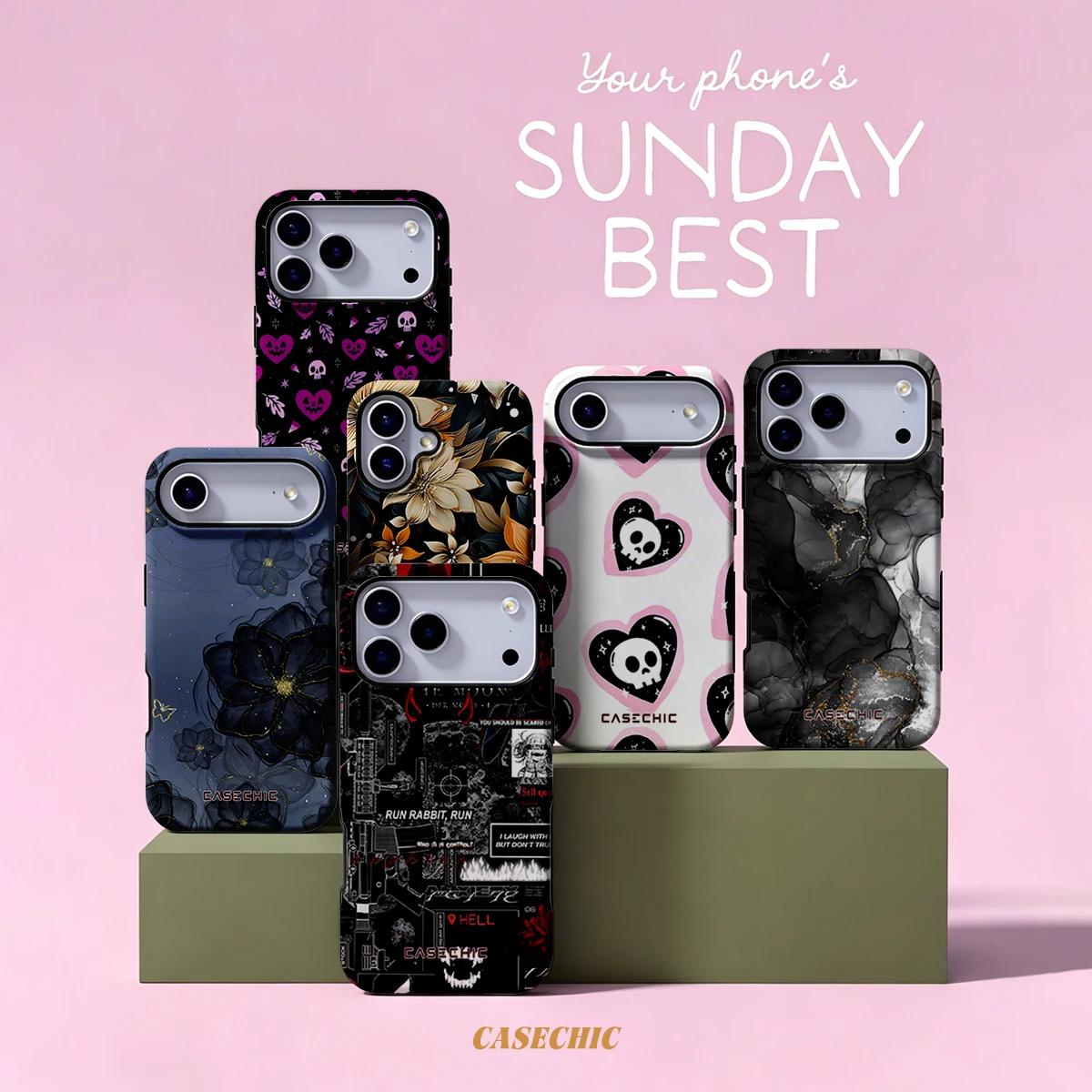 Gothic Dark Collage For Samsung Galaxy S26 S25 S24 A56 A36 Phone Case Double-Layer Protection Cover for Women Girl CaseChic