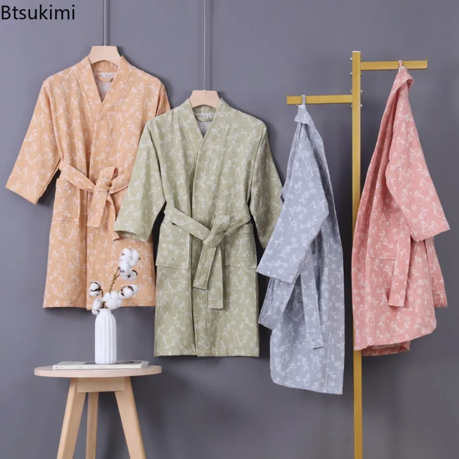 2025 Children's Bathrobes Pure Cotton Double Layered Yarn Absorbent Quick Drying Robes Swimming Bath Towel for Boys and Girls