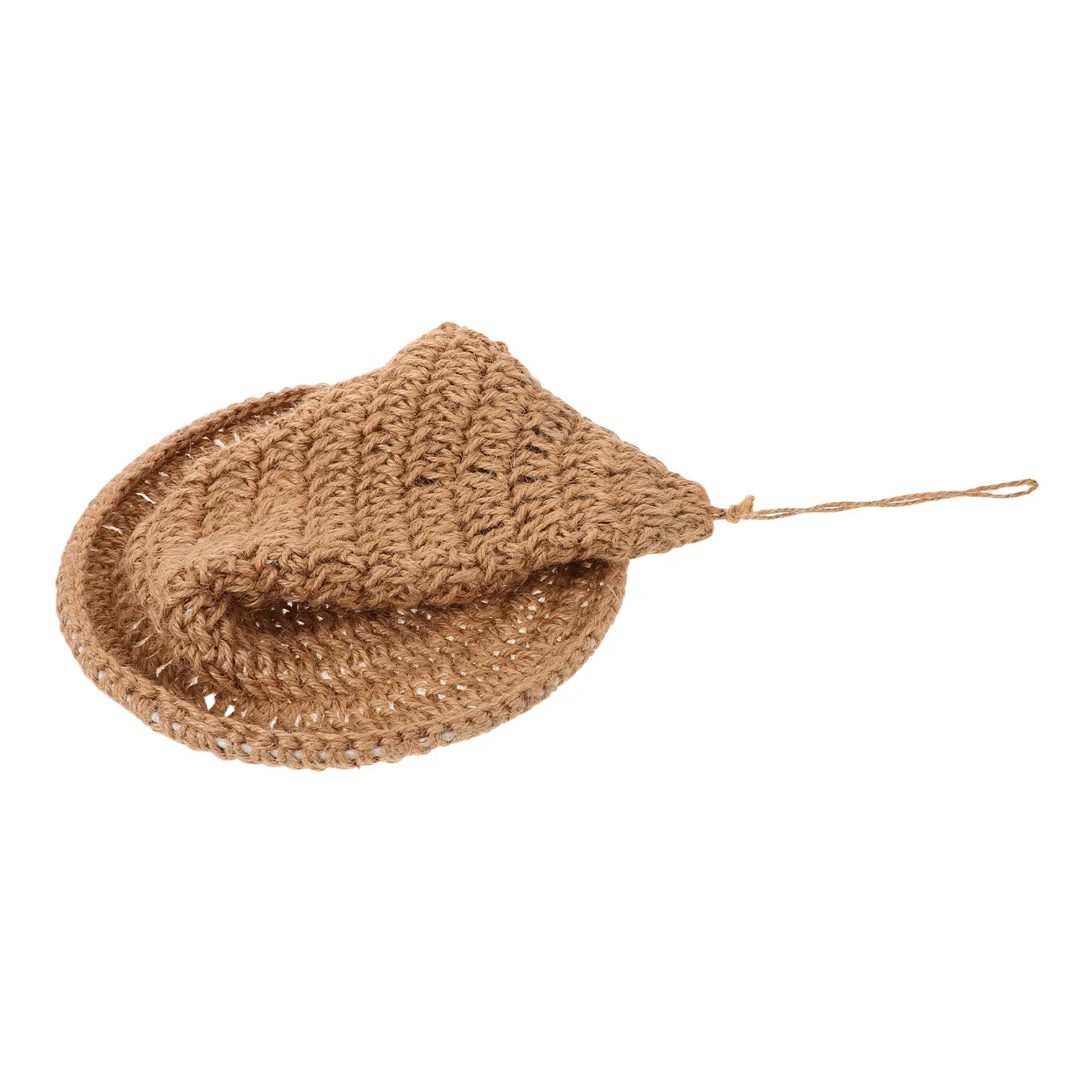 Handwoven Jute Rope Pendant Lamp Wizard Hat Shape Hanging Lampshade Halloween Party Living Room Cafe Restaurant Decor