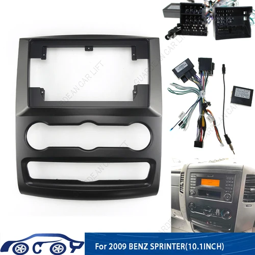 Fascias de Radio de coche de 10,1 pulgadas para BENZ SPRINTER, reproductor de marco estéreo Android, Panel de unidad principal de 2 Din, embellecedor de tablero con cable canbus, 2009