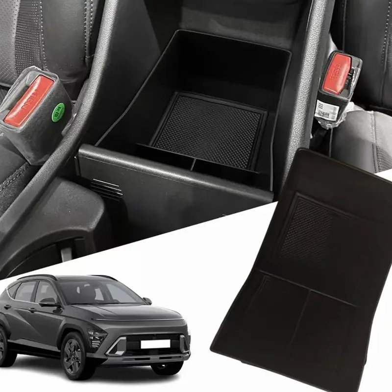 

Center Armrest Storage Tray Console Organizer For Hyundai Kona SEL N Line 2024 Car Armrest Box Storage Secondary Accessories