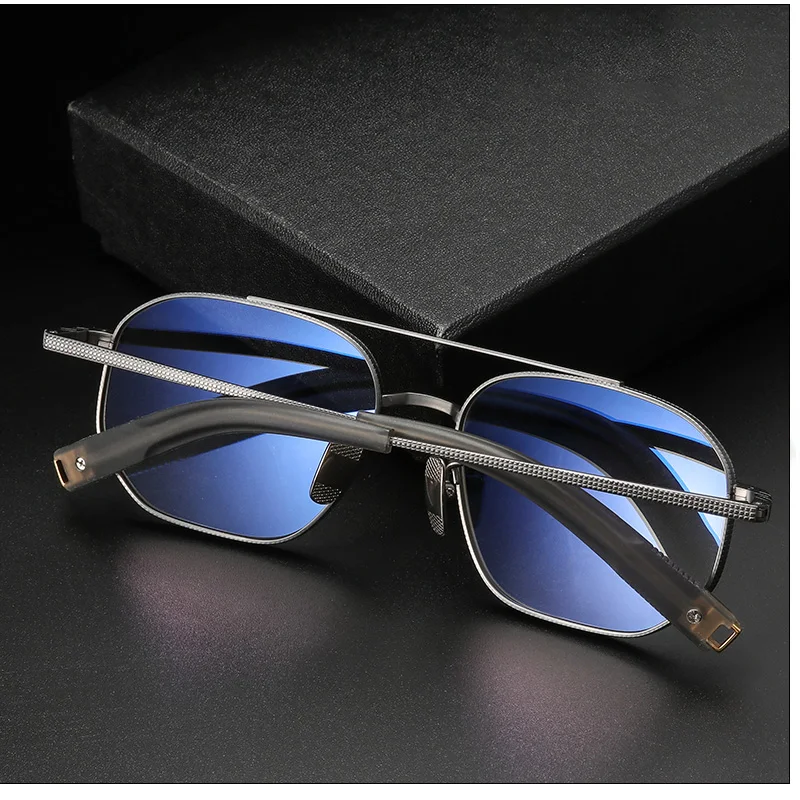 Pure Titanium Men Myopia Glasses Frame Optical Prescription Eyeglasses Wide Face Ultralight Progressive Reading Eyewear Frame