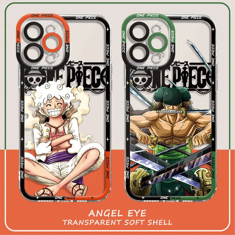 Case for Apple iPhone 14 15 Pro Max SE 12 Pro 11 7 8 XR 13 Mini XS Max 12 Pro Transparent Soft One Pieces Anime Cases Cover