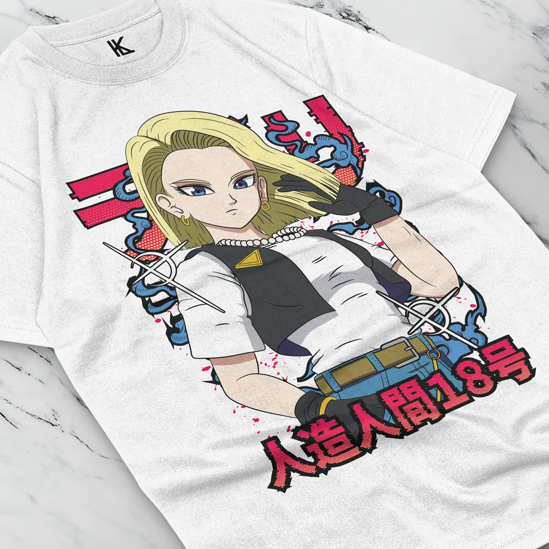 Android 18 T Shirt Girl Ecchi 90s Anime Tee Manga Tee Japanese