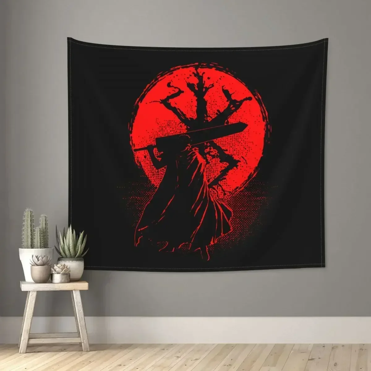 Berserk Guts Tapestry Hippie Wall Hanging Manga Swordsman Gatsu Sacrifice Zodd Anime Room Decor Curtain Psychedelic Blanket