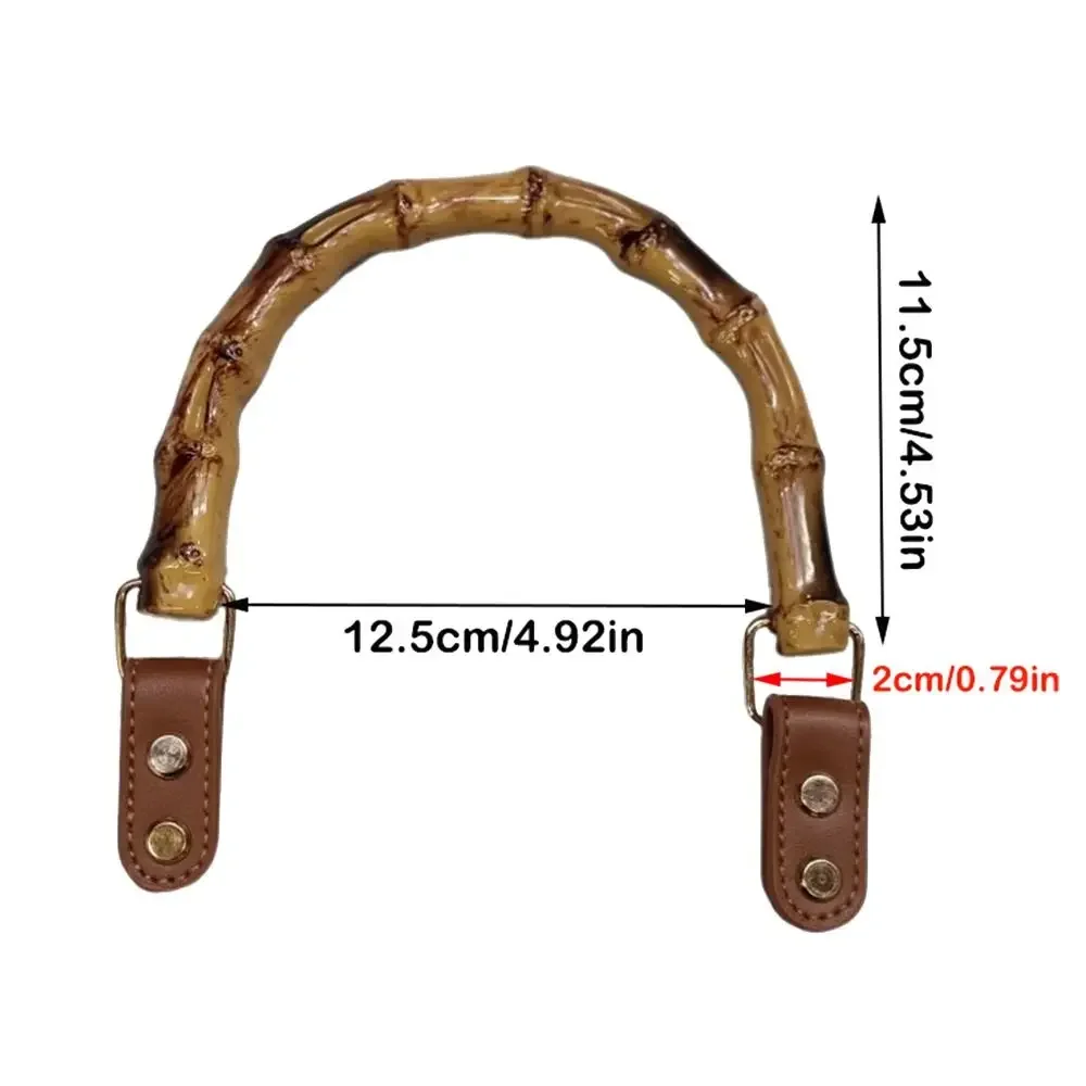 مقابض محفظة جديدة من الخيزران قابلة للفصل مع مشبك من البلاستيك وحقيبة من الخيزران وحزام حقيبة الكتف