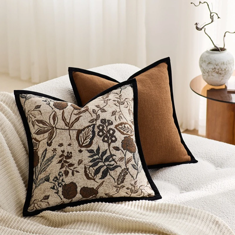 

Premium Black and White Double-sided Cushion Cover Luxury Geometric Jacquard Pillow Covers Decorative High-End Modern Home Decor