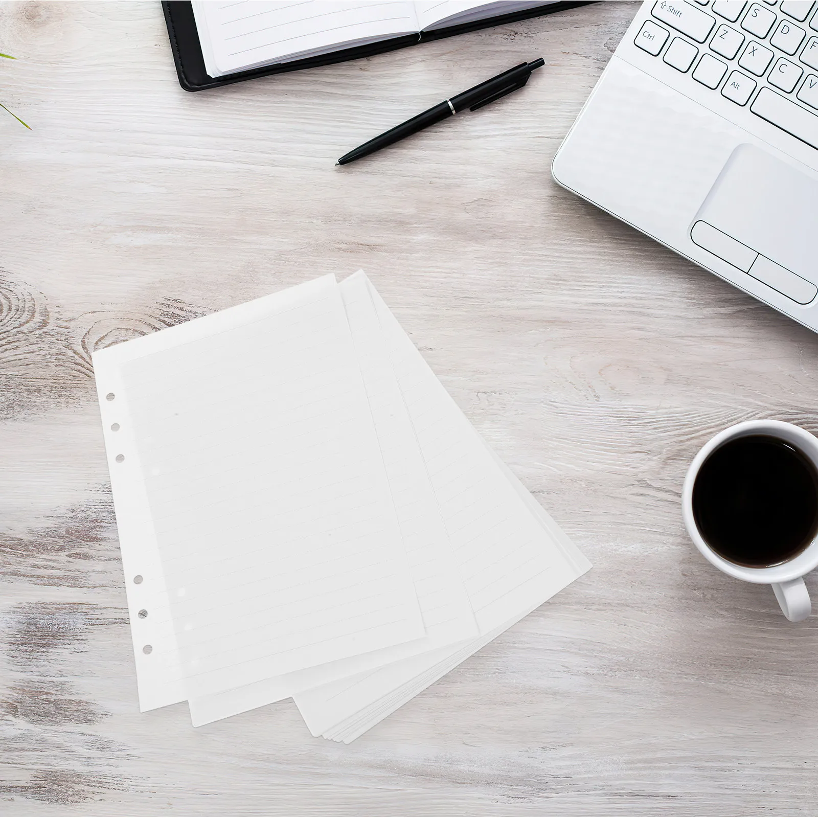 80Sheets A5 Loose Leaf Paper Replacement Refill Notebook Inner Paper Thick Smooth 6 Holes Binder Planner Inserts Notepad