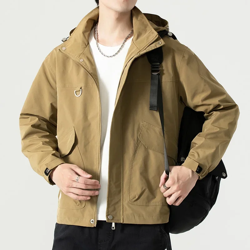 

High Quality Outdoor Jacket Wind-Resistant Roupas Masculinas Breathable Comfortable Men Clothing With Hood Fashion Casual Style