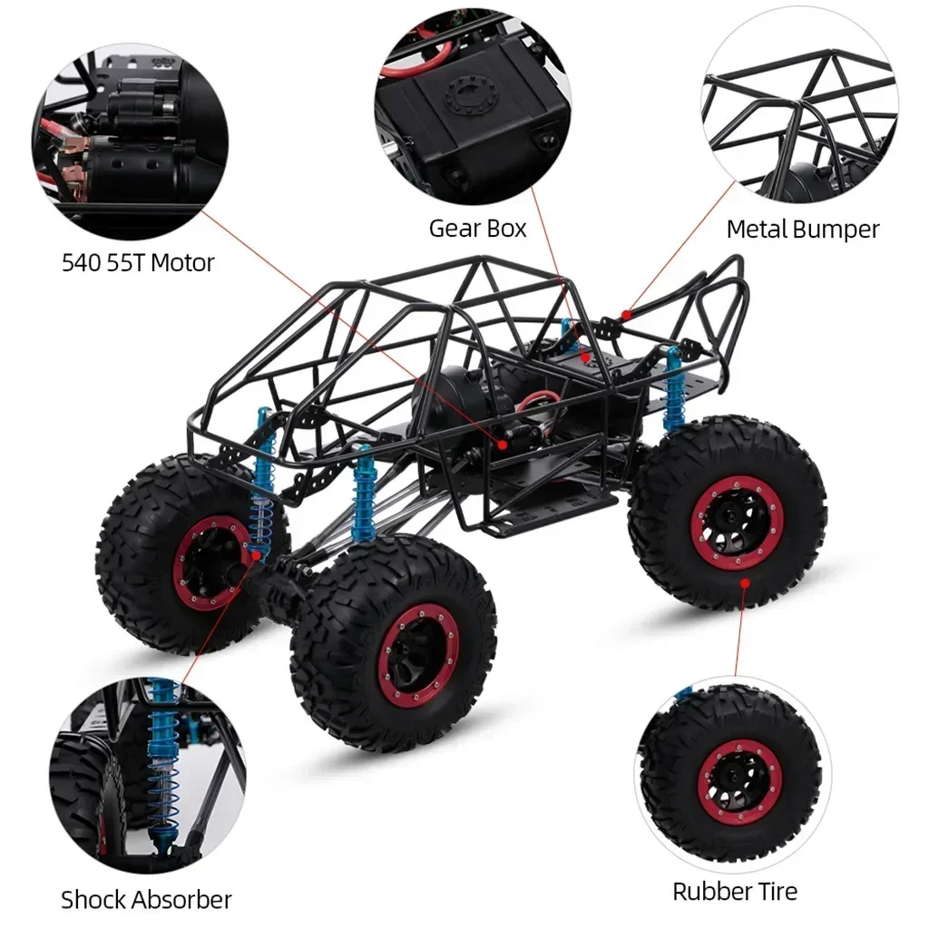 Marco de chasis de distancia entre ejes de coche teledirigido de 313mm con Tries para 1/10 AXIAL SCX10 II 90046 90047 coche trepador de control remoto DIY