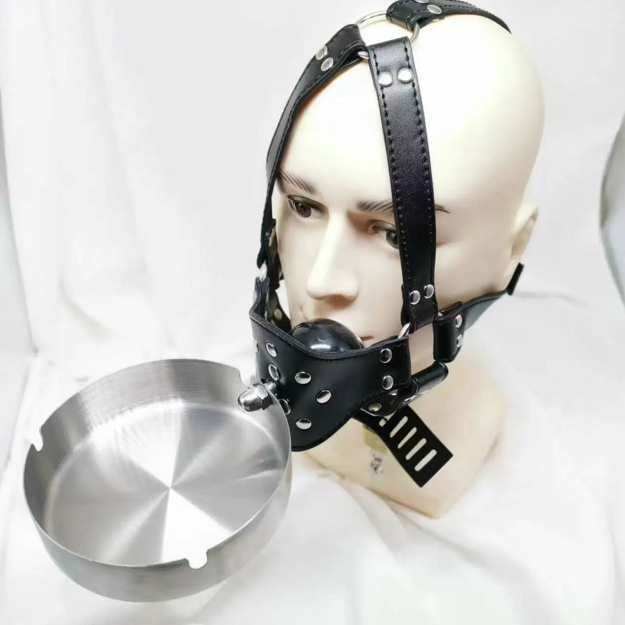 BDSM Harness Slave Dog Basin Ashtray + Asphyxia Gag Bondage Restraints Open Mouth Breathable Sex Toys Adult Sex Games For Couple