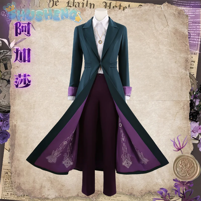 Disfraz de Cosplay de Agatha Harkness Prof. Conjunto inspirado en la película de Emeritus Harkness para hombres y mujeres, incluye abrigo, camisa, pantalones y accesorios.
