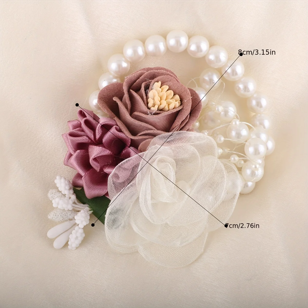 1Pc Bridesmaid Wrist Flower, New Bride's Korean Wedding Simple Sisters' Hand Garland, Wedding Celebration Articles Wrist Cors