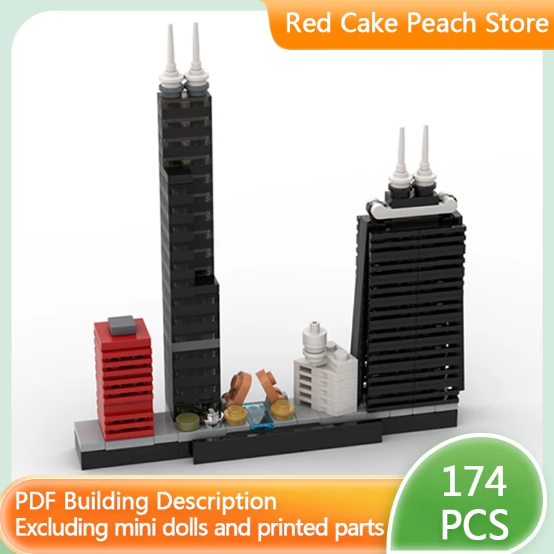 

Конструктор City Street View Model MOC: Модульный набор «Горизонт Чикаго» для детей, развивающий творческие способности, идеальный подарок на праздники