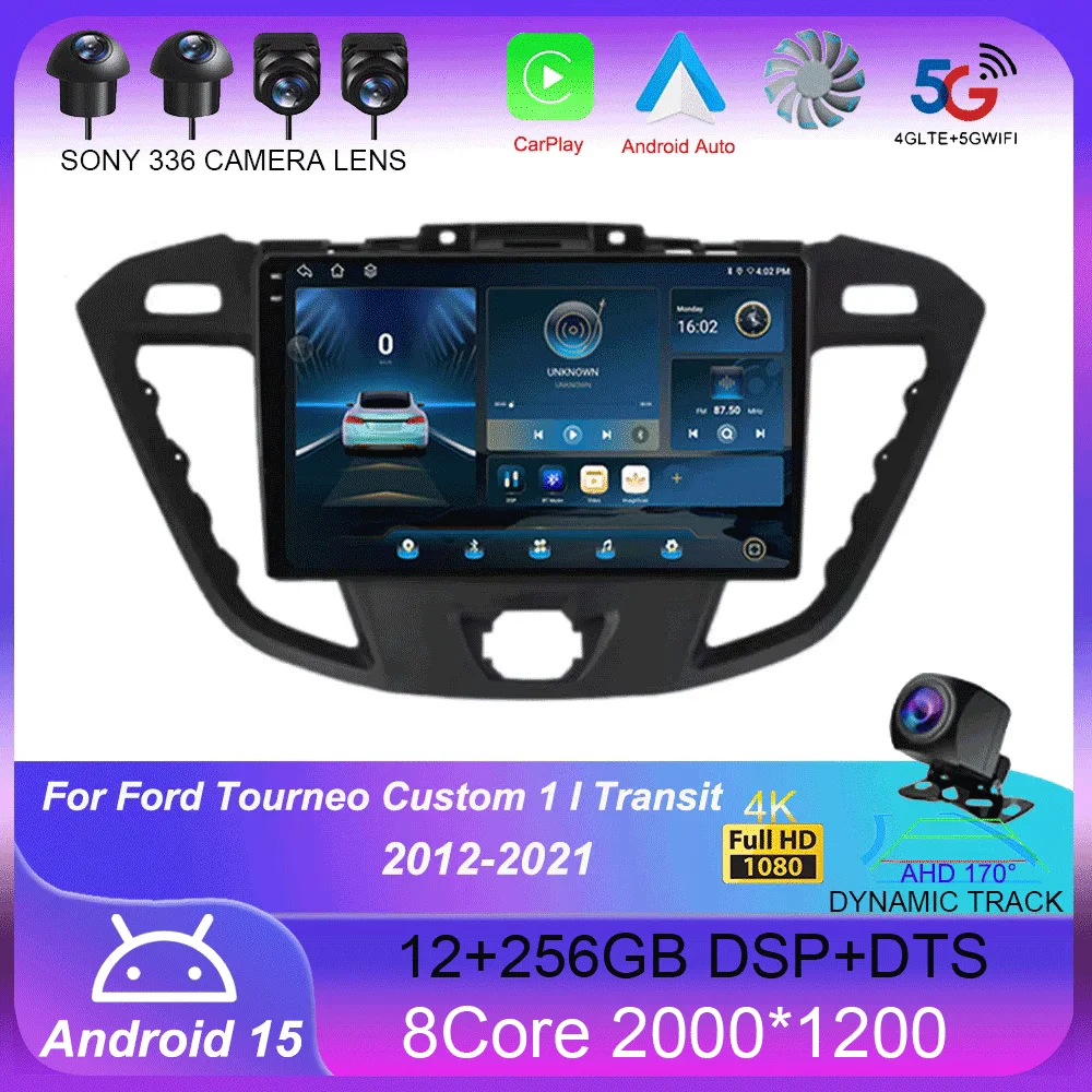 

Android 15 For Ford Tourneo Custom 1 I Transit 2012 - 2021 Car Radio Multimedia Video Player Navigation stereo GPS