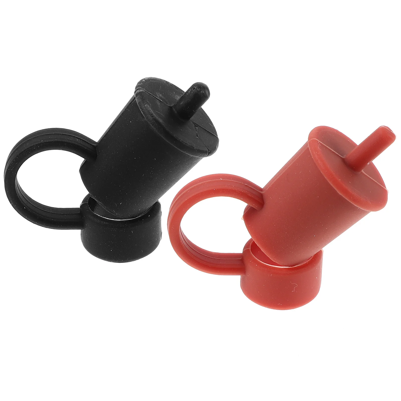 

2Pcs Airtight Seal Silicone Straw Toppers Cute Patterns for Outdoor Activities Decorative Reusable Drinking Straws Caps