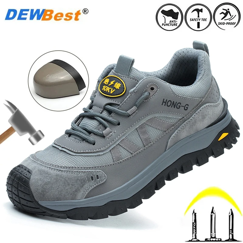 New steel head anti-smash anti-puncture shoes insulated 10KV non-slip electrician shoes lightweight comfortable wear-resistant