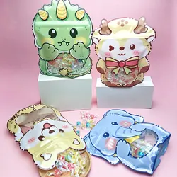 10/20/30pcs Cartoon Candy Bag Food Packaging Bags Ziplock Cute Children Kids Gift Plastic Sealed Cookies Snack Storage Pouches