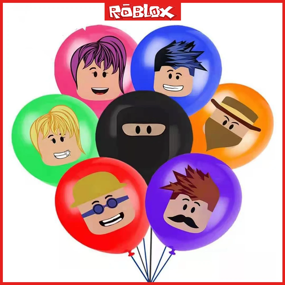 2024 New Roblox Game Theme Holiday Party Decoration Pull Flag Balloon Spiral Insert Card Cartoon Fashion Trend Boy and Girl Gift