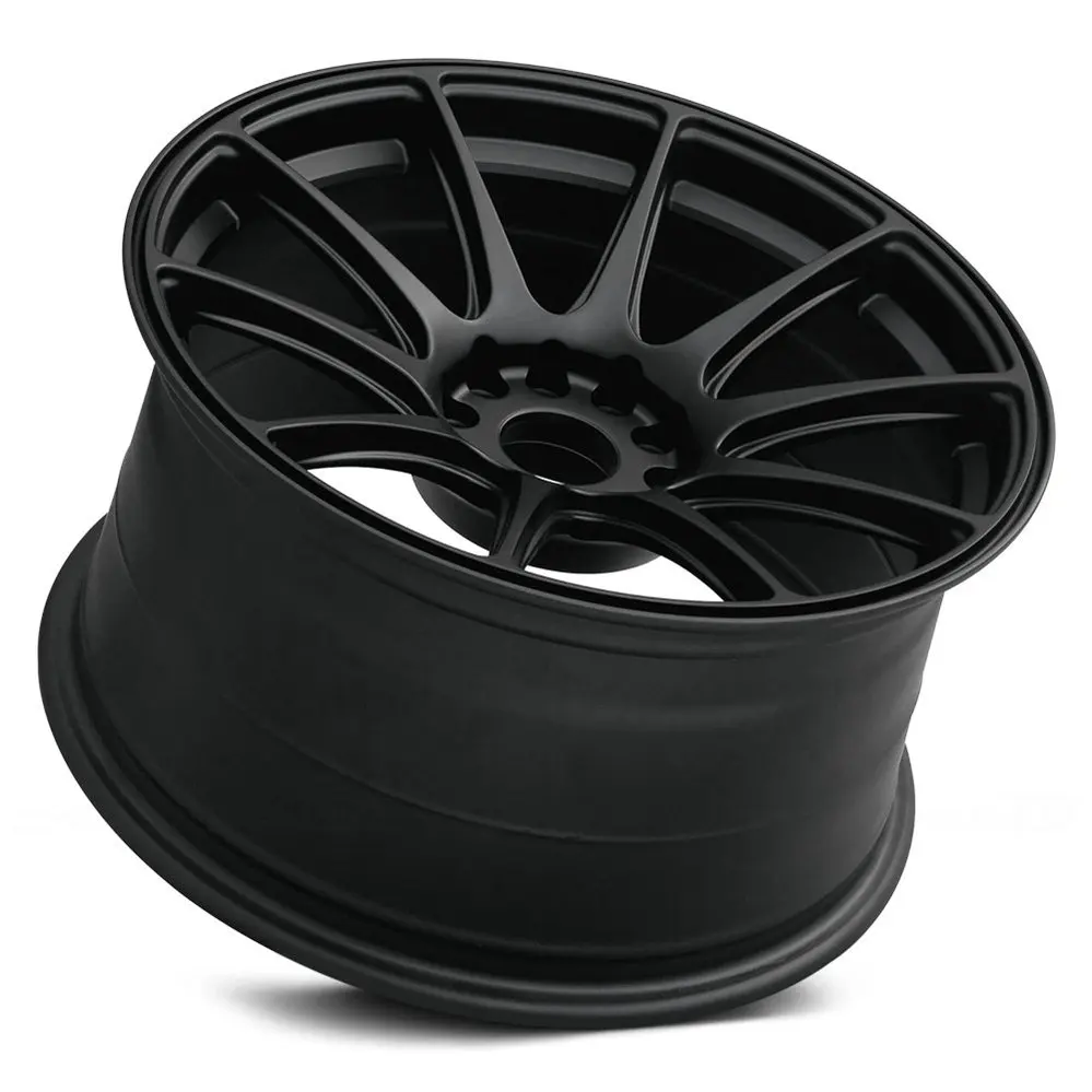 New 15 Inch Aluminum Alloy Racing Mag Wheels Flat Black Concave 527 Passenger Car Rim 17x8 with 25mm or 35mm ET