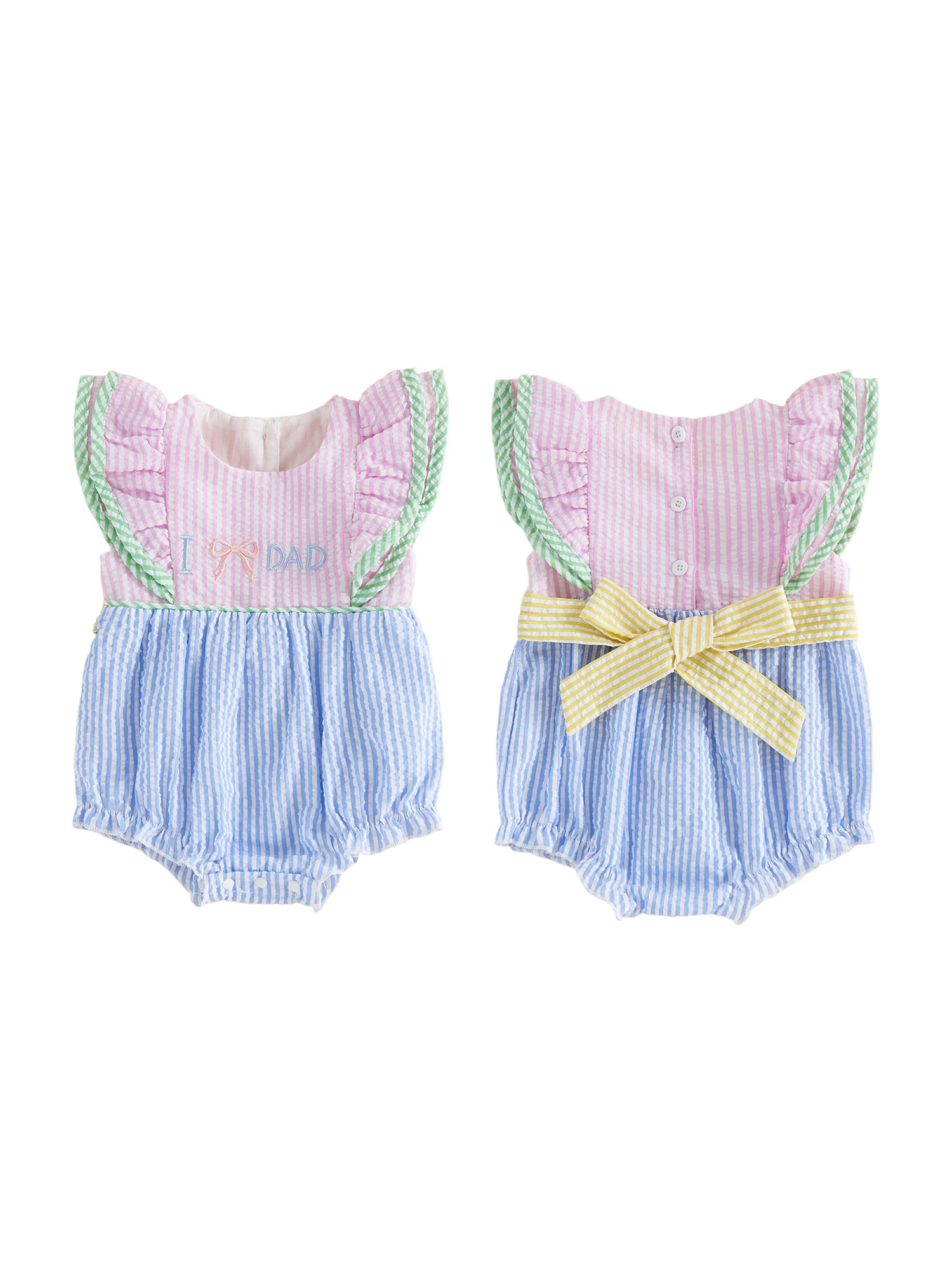 

Очаровательный комбинезон для маленьких девочек с рукавами-крылышками, бантом и милыми вышитыми буквами, идеально подходит для стильных новорожденных и