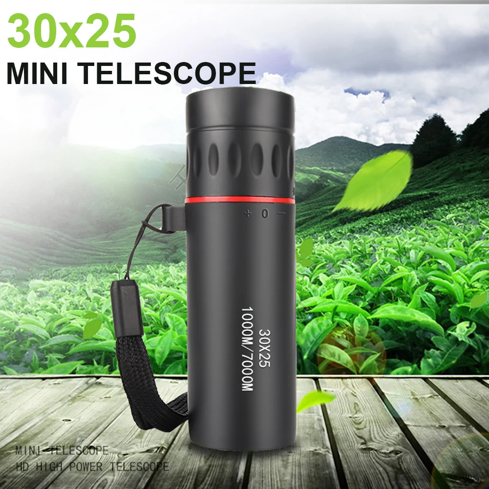 HD 30x25 Monocular Telescope binoculars Zooming Focus Green Film Binoculo Optical Hunting High Quality Tourism Scope Shipping