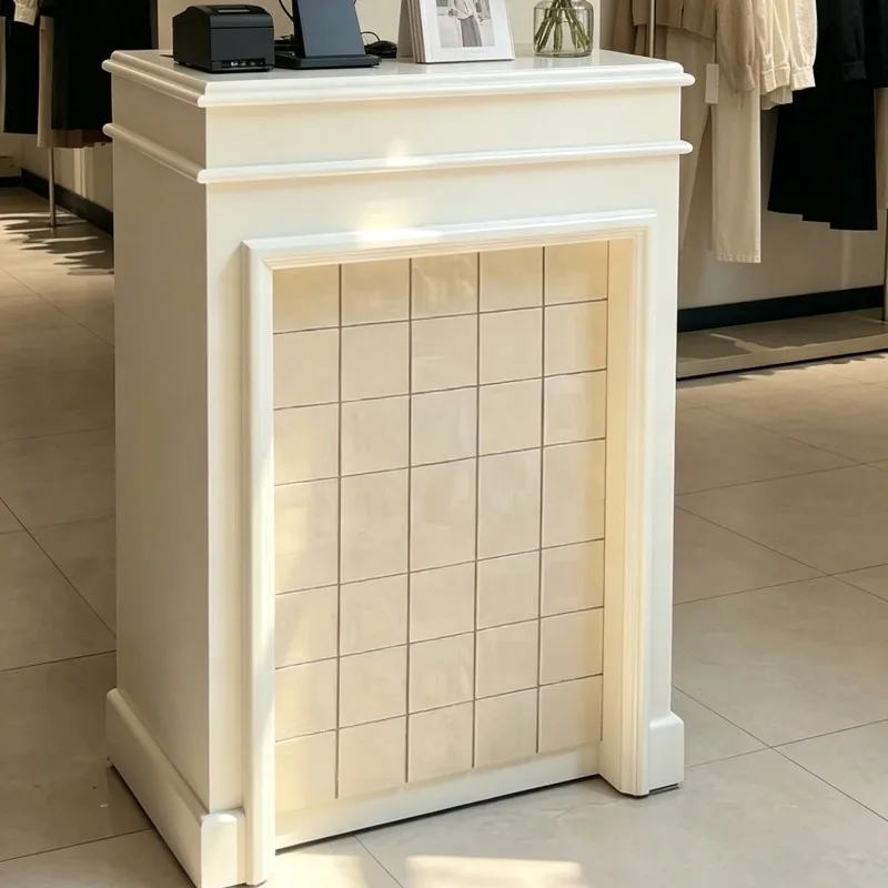 Clothing store Small bar Buyer's shop Advanced checkout page French pearl glaze square brick Women's clothing store Front desk c
