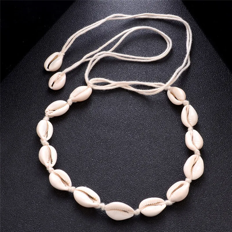 Stylish Beach Bohemian Sea Shell Pendant Chain Choker Necklace Women Jewelry