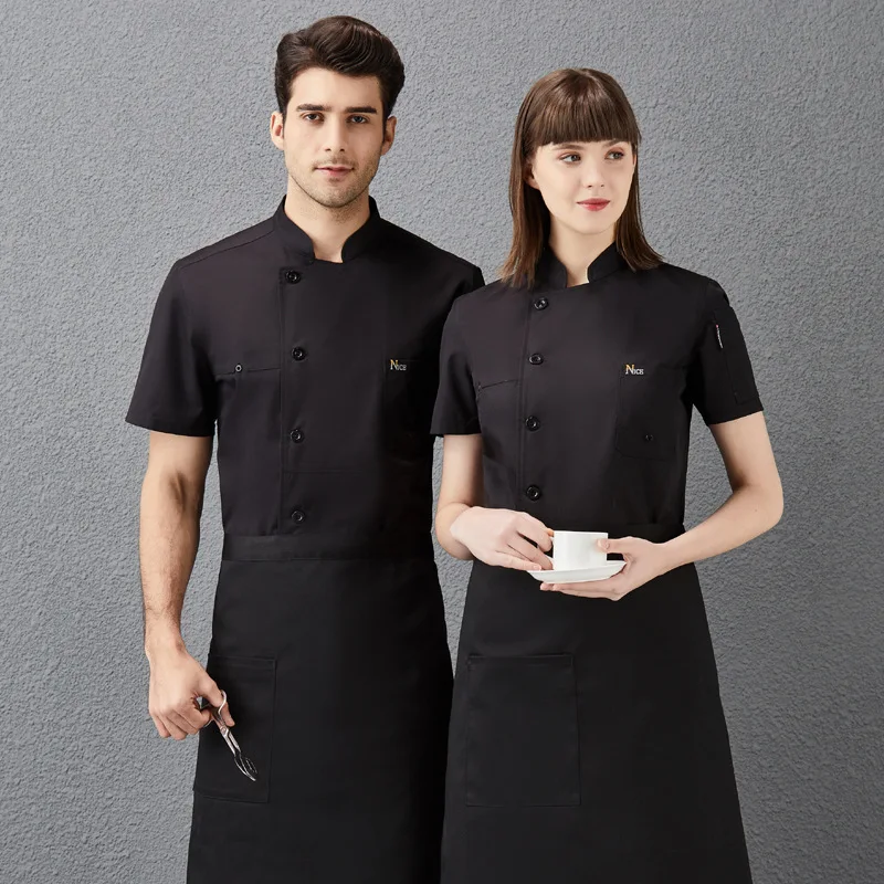 Baking Chef Work Men'S a maniche corte ristorante posteriore cucina vestito vestiti mensa estate donna Plus-size