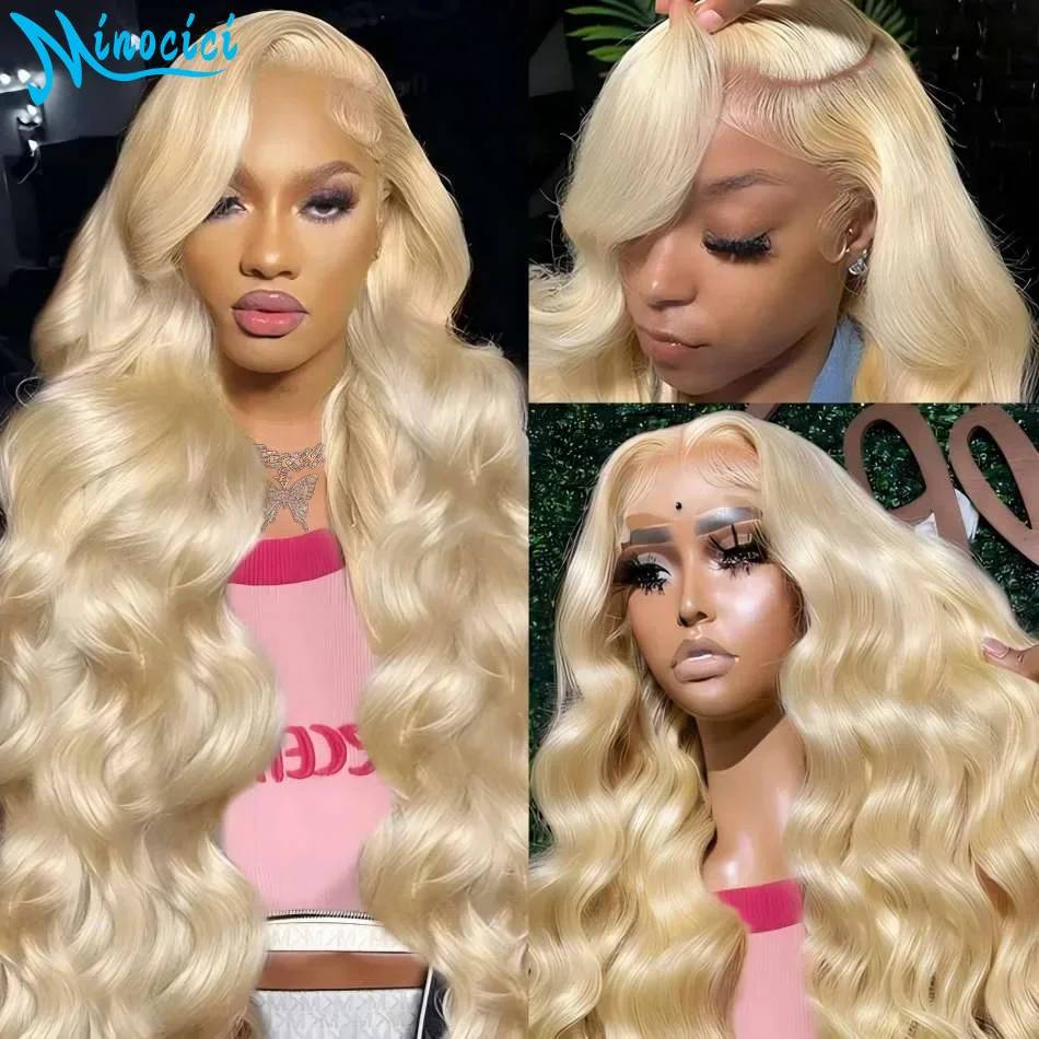 Body Wave Human Hair Wig 613 Blonde 13X6 Hd Lace Frontal Wigs 100% Human Hair 250 Density Pre Plucked Brazilian Lace Front Wigs