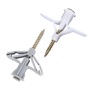 10 ensembles/pack Tuyau d’expansion d’avion en plastique Rideau en plaques de gypse Vis d’expansion à paroi creuse 3,5*50+Ancrage 8*50 bouche le vieillissement 10 meilleurs Sales Expansion Pak - No 3