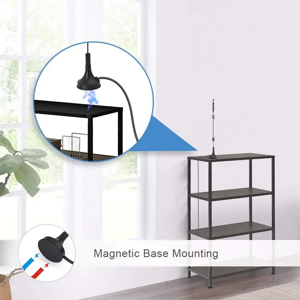 Imagem -04 - Cabo de Extensão de Antena Wi-fi de 24 Ghz 10dbi 5xrange Antena de Reforço Wi-fi Mais Base Magnética de 10 Pés para Câmera de Segurança Wifi Roteador Wifi
