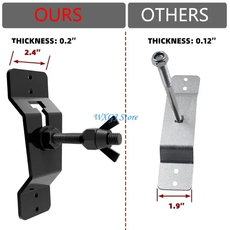 

37JE Compact Enclosed Trailer Accessory Spare Tire Mounting Bracket Reinforced Iron Structure Wall Installation for Trailers