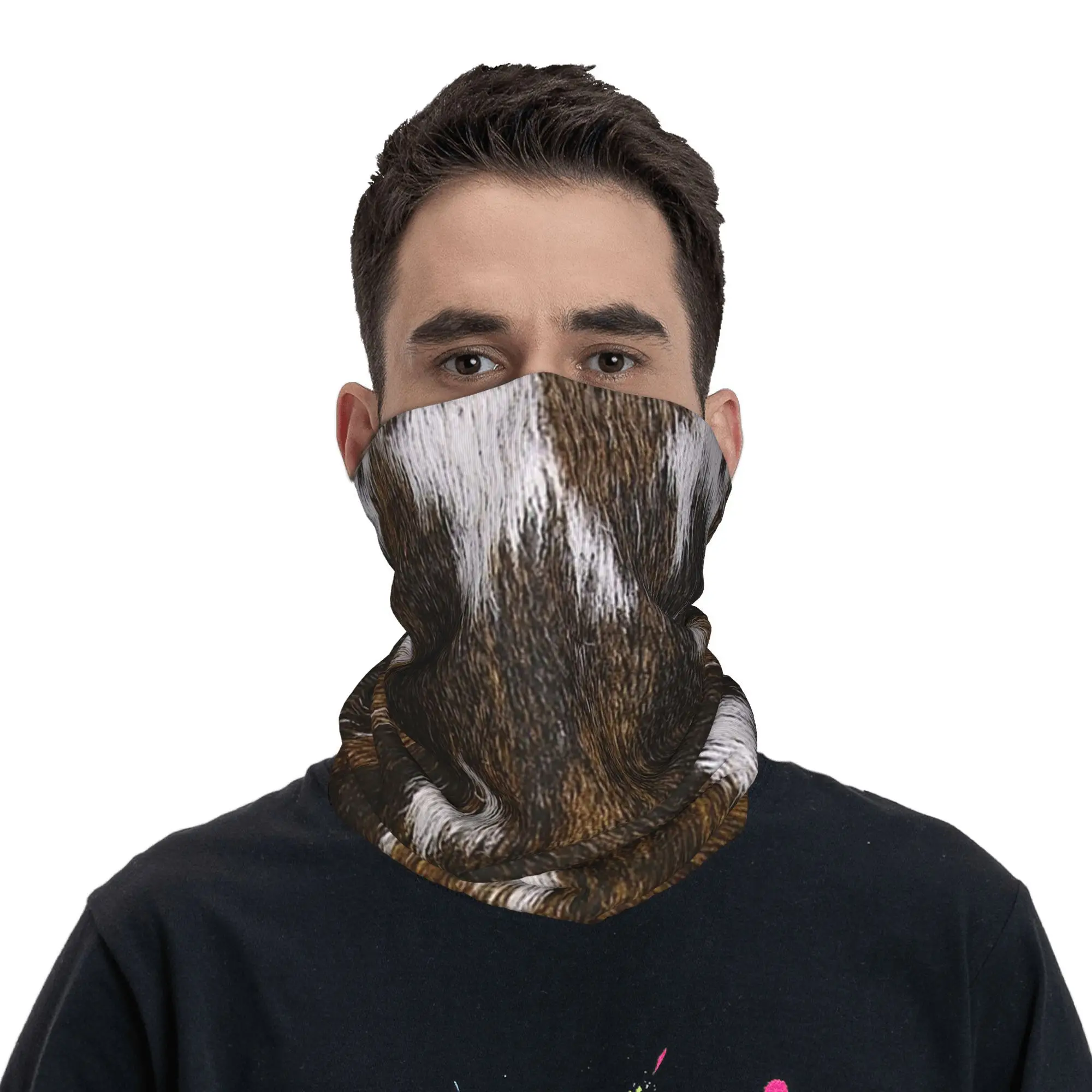 Бандана с принтом дикой коровы (гладкий принт), гетры с принтом, маска, шарф, многофункциональная маска для лица, походная, рыбалка, унисекс, для взрослых, зима