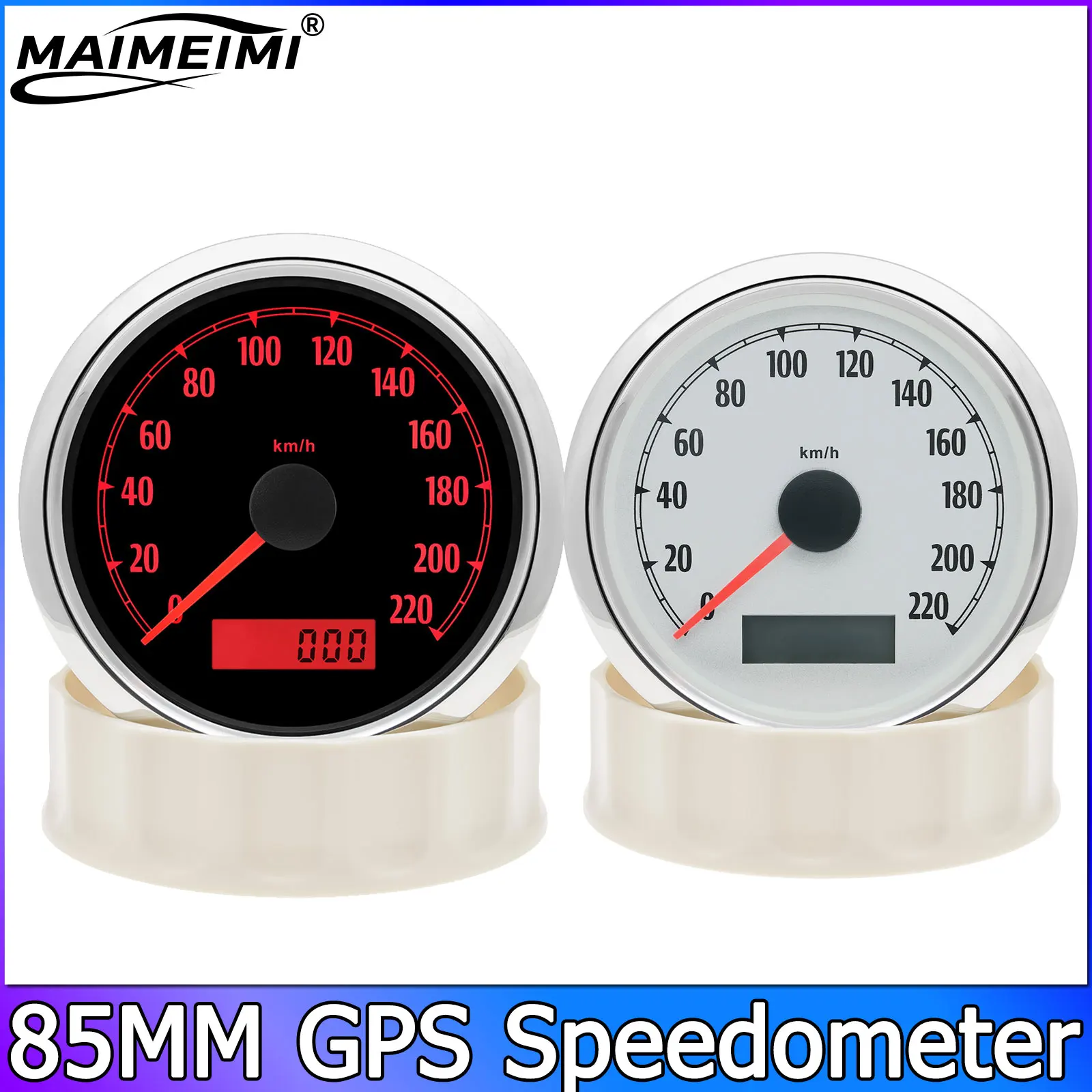 

Universal 85MM GPS Speedometer Gauge for Motorcycle Marine Boat Truck 125 200 Kmh MPH Speed Gauge Meter