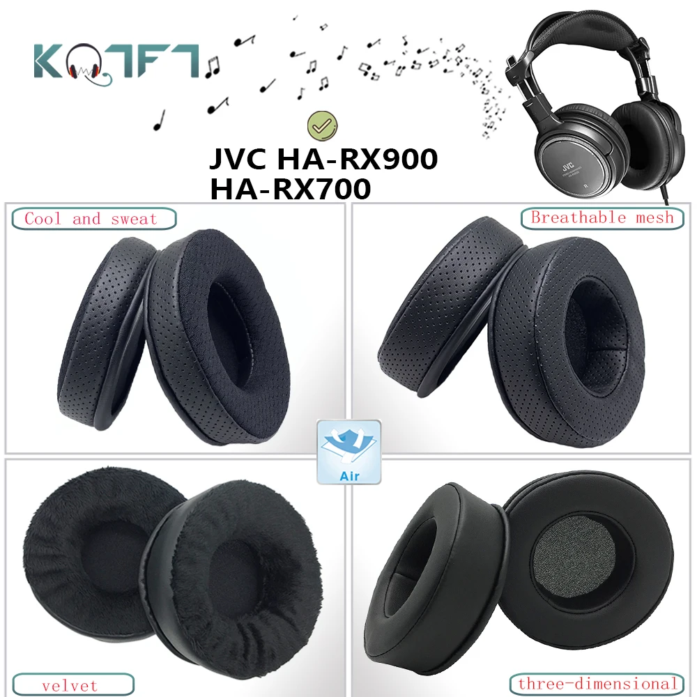 

KQTFT Velvet Replacement EarPads for JVC HA-RX900 HA-RX700 Headphones Ear Pads Parts Earmuff Cover Cushion Cups