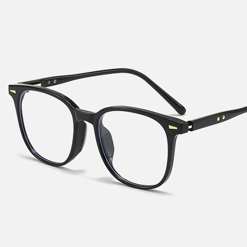 Korean Style Anti Blue Light TR90 Circular Insert Frames Men Women Optical Prescription Glasses Fashion Computer Eyeglasses 8009