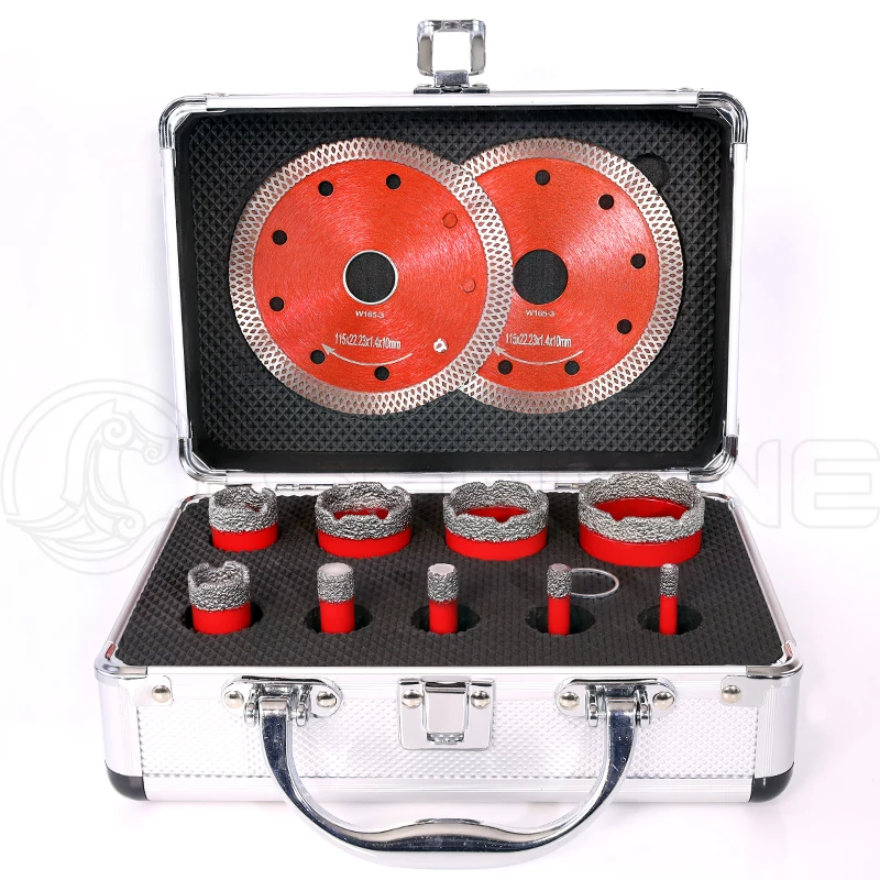Diamond Drill Bit Kit for Ceramic Drills Vacuum Brazed Hole Saw Cutter for Hole Drilling