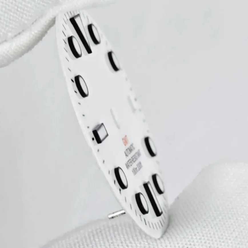 28.5mm NH34 Dial White No Logo GMT Watch Dial Blue Luminous Fit NH34/NH34A Movement Watch Accessories