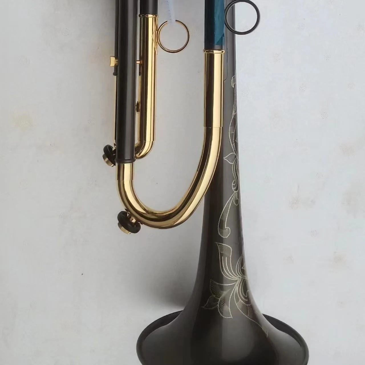 Saturn Water Key Double -layer Reverse Leadpipe Insertion Design Brass Material Professional Trumpet