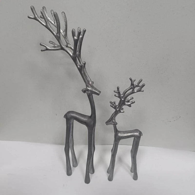 

Vintage Alloy Deer Ornament Tabletop Jewelry Gardening Decoration
