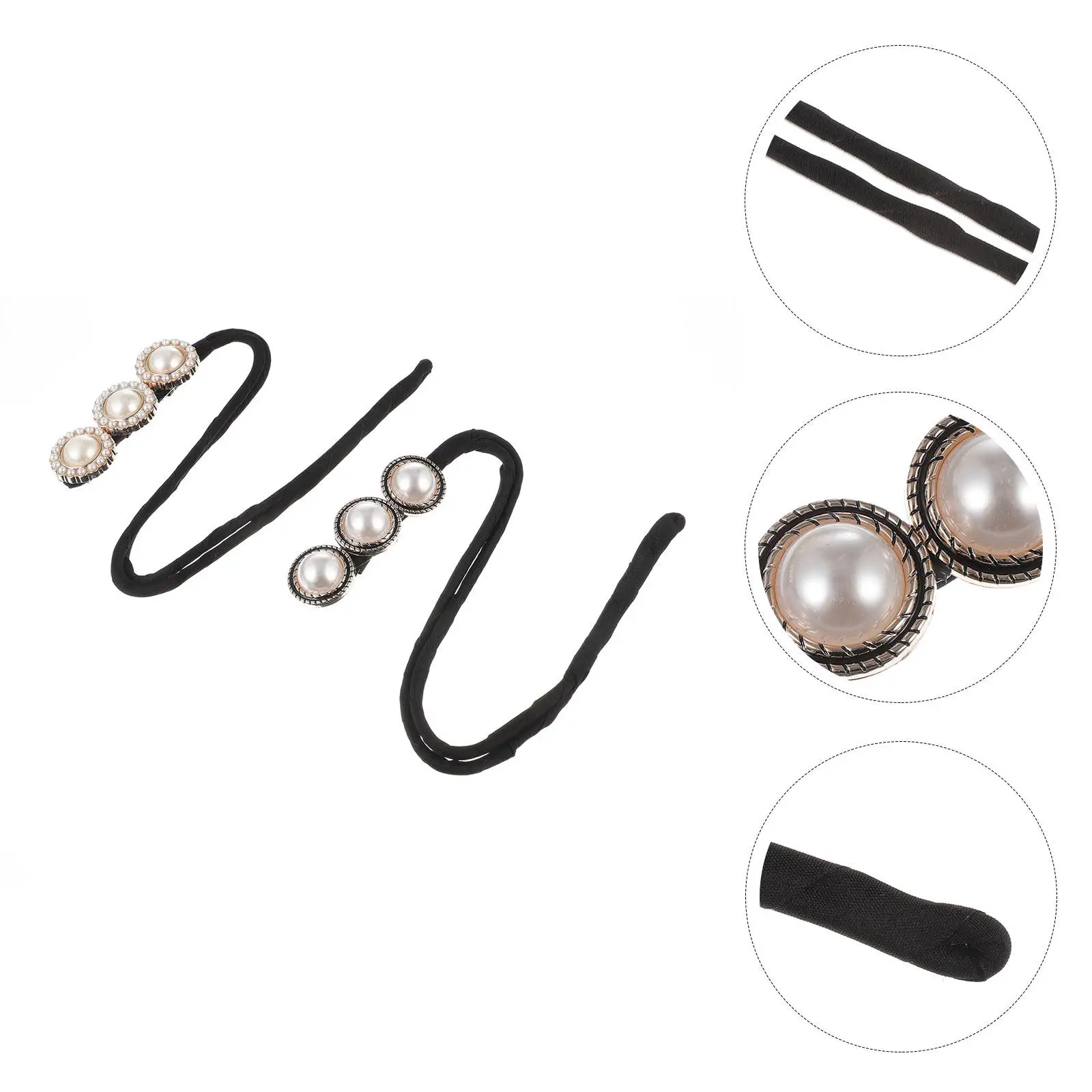 

2Pcs Hair Bun Maker Styling Supplies DIY Accessories for Daily Use Wedding Gifts Girls Birthday Party Hold Tightly
